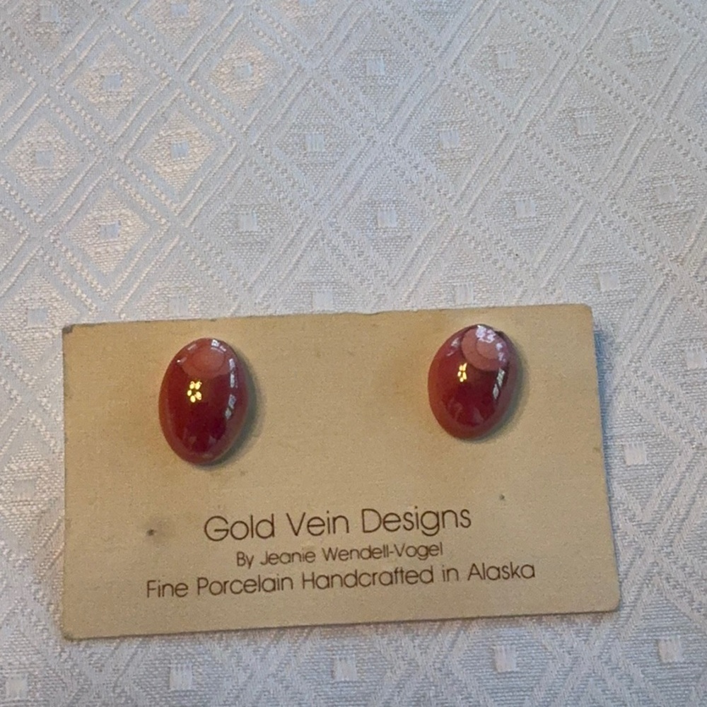 Red Garnet Stud Earrings Timeless Design